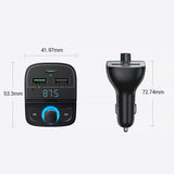 Modulator FM UGREEN cu Incarcator auto CD229 (80910), 2x USB-A, 1xType-C, TF Card Slot cu Afisaj LED, 31.5W, negru