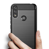 Husa pentru Motorola Moto E7 Power, Techsuit Carbon Silicone, negru