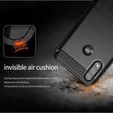 Husa pentru Motorola Moto E7 Power, Techsuit Carbon Silicone, negru
