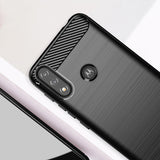 Husa pentru Motorola Moto E7 Power, Techsuit Carbon Silicone, negru
