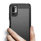 Husa pentru Xiaomi Redmi Note 10 5G, Techsuit Carbon Silicone, negru