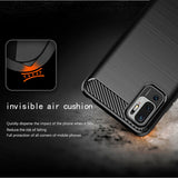 Husa pentru Xiaomi Redmi Note 10 5G, Techsuit Carbon Silicone, negru