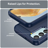 Husa pentru OPPO Reno12, Techsuit Carbon Silicone, albastru