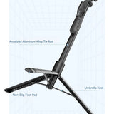 Selfie stick Techsuit (K28), Compact Tripod Mount cu Bluetooth Telecomanda, 360, Pliabil, 175cm, negru