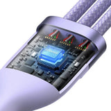 Cablu Baseus de date Flash Series 2 (CASS030005), Incarcare rapida, USB to Type-C, Lightning, Micro-USB, 100W, 1.2 m, mov