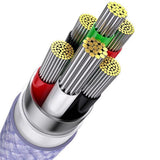 Cablu Baseus de date Flash Series 2 (CASS030005), Incarcare rapida, USB to Type-C, Lightning, Micro-USB, 100W, 1.2 m, mov