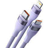 Cablu Baseus de date Flash Series 2 (CASS030005), Incarcare rapida, USB to Type-C, Lightning, Micro-USB, 100W, 1.2 m, mov