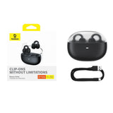 Casti wireless Baseus AirGo 1 Inel (A00069201113-00), Bluetooth 5.3, TWS, Open-ear Clip Design, negru