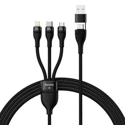 Adaptor Baseus, Data Cable Flash Series 2 Cass030101 Fast Charge USB Type-C Lightning Micro-USB 100W 1 2 M Koff A3d2de