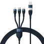 Adaptor Baseus, Data Cable Flash Series 2 Cass030103 Fast Charge USB Type-C Lightning Micro-USB 100W 1 2 M Koff A3d2de