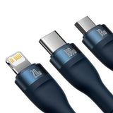 Adaptor Baseus, Data Cable Flash Series 2 Cass030103 Fast Charge USB Type-C Lightning Micro-USB 100W 1 2 M Koff A3d2de