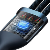 Adaptor Baseus, Data Cable Flash Series 2 Cass030103 Fast Charge USB Type-C Lightning Micro-USB 100W 1 2 M Koff A3d2de
