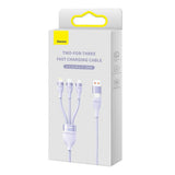 Adaptor Baseus, Data Cable Flash Series 2 Cass030105 Fast Charge USB Type-C Lightning Micro-USB 100W 1 2 M Koff A3d2de