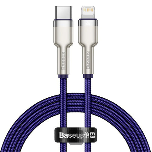 Cablu Baseus de date Cafule Series Metal (Catljk-A05), Type-C to Lightning, Incarcare rapida PD20W, 480Mbps, 2.4A, 1m, mov