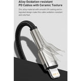 Cablu Baseus de date Cafule Series Metal (Catljk-A05), Type-C to Lightning, Incarcare rapida PD20W, 480Mbps, 2.4A, 1m, mov