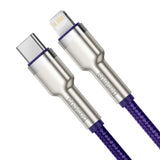 Cablu Baseus de date Cafule Series Metal (Catljk-A05), Type-C to Lightning, Incarcare rapida PD20W, 480Mbps, 2.4A, 1m, mov