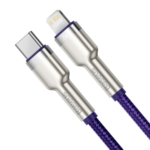 Cablu Baseus de date Cafule Series Metal (Catljk-A05), Type-C to Lightning, Incarcare rapida PD20W, 480Mbps, 2.4A, 1m, mov