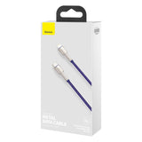 Cablu Baseus de date Cafule Series Metal (Catljk-A05), Type-C to Lightning, Incarcare rapida PD20W, 480Mbps, 2.4A, 1m, mov