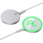 Incarcator wireless ESR Mini Magnetic HaloLock Qi2, MagSafe Compatible, 15W, cu Type-C Cable, 1.5m, argintiu