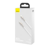 Cablu Baseus de date Cafule Series Metal (Catljk-B02), Type-C to Lightning, 20W, 2m, alb