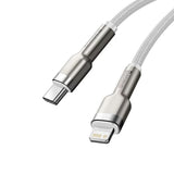 Cablu Baseus de date Cafule Series Metal (Catljk-B02), Type-C to Lightning, 20W, 2m, alb