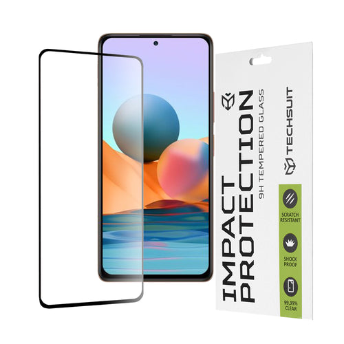 Folie de protectie pentru Xiaomi Redmi Note 10 Pro, Techsuit 111D Full Cover / Full Glue Glass