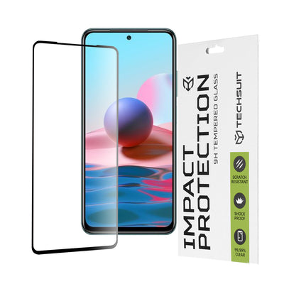 Folie de protectie pentru Xiaomi Redmi Note 10 4G, Techsuit 111D Full Cover / Full Glue Glass