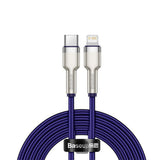 Cablu Baseus de date Cafule Series Metal (Catljk-B05), Type-C to Lightning, 20W, 2m, mov