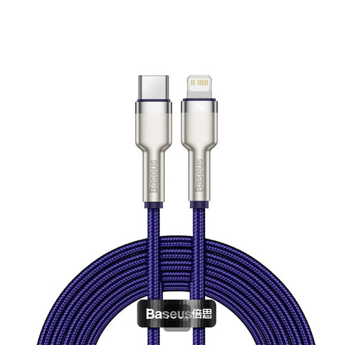 Cablu Baseus de date Cafule Series Metal (Catljk-B05), Type-C to Lightning, 20W, 2m, mov