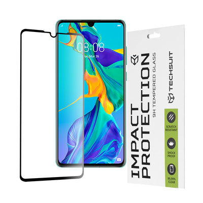 Folie de protectie pentru Huawei P30, Techsuit 111D Full Cover / Full Glue Glass
