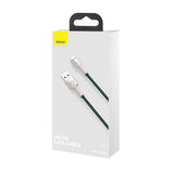Cablu Baseus de date Cafule Series Metal (Caljk-A06), USB to Lightning, 2.4A, 480Mbps, 1m, verde