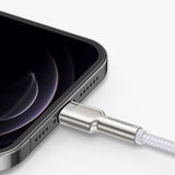 Cablu Baseus de date Cafule Series Metal (Caljk-B02), USB to Lightning 2.4A, 2m, alb