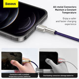 Cablu Baseus de date Cafule Series Metal (Caljk-B05), USB to Lightning 2.4A, 2m, mov