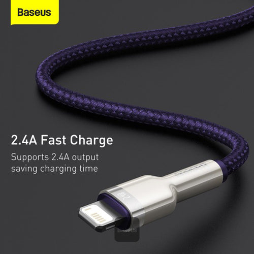 Cablu Baseus de date Cafule Series Metal (Caljk-B05), USB to Lightning 2.4A, 2m, mov