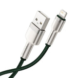 Cablu Baseus de date Cafule Series Metal (Caljk-B06), USB to Lightning 2.4A, 2m, verde