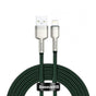 Cablu Baseus de date Cafule Series Metal (Caljk-B06), USB to Lightning 2.4A, 2m, verde