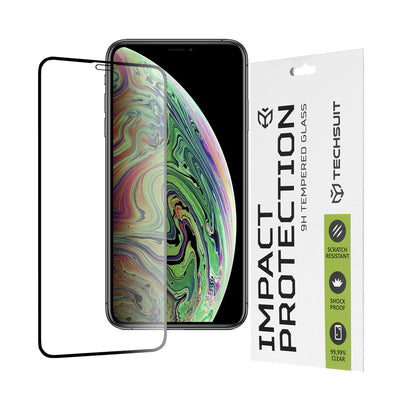 Folie de protectie pentru iPhone 11 Pro, Techsuit 111D Full Cover / Full Glue Glass
