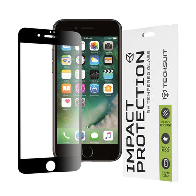 Folie de protectie pentru iPhone 8 Plus, Techsuit 111D Full Cover / Full Glue Glass