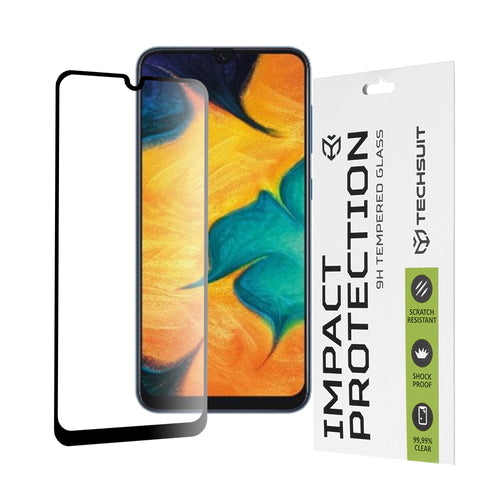 Folie de protectie pentru Samsung Galaxy A50, Techsuit 111D Full Cover / Full Glue Glass