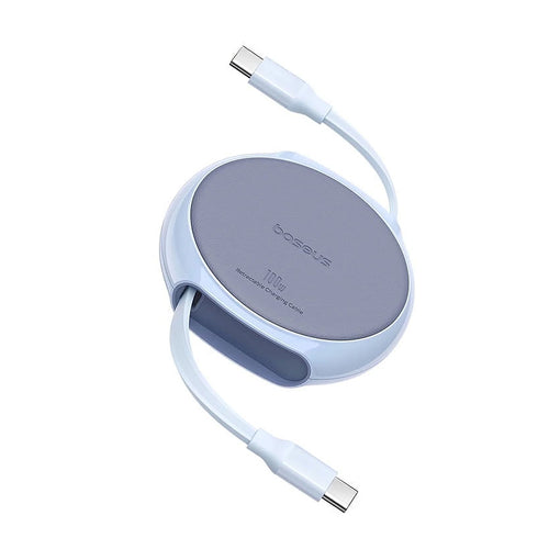Cablu Baseus de date Pathfinder Series (P10368400311-00), Type-C to Type-C, 100W, 1m, Retractabil, bleu