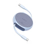 Cablu Baseus de date Pathfinder Series (P10368400311-00), Type-C to Type-C, 100W, 1m, Retractabil, bleu