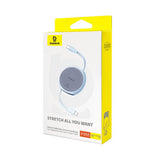 Cablu Baseus de date Pathfinder Series (P10368400311-00), Type-C to Type-C, 100W, 1m, Retractabil, bleu