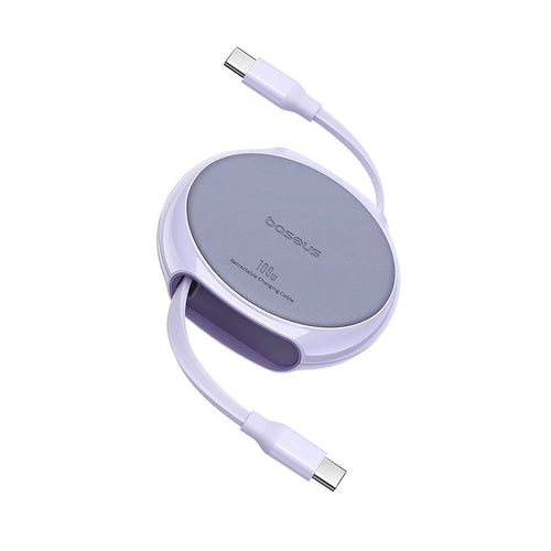 Cablu Baseus de date Pathfinder Series (P10368400511-00), Type-C to Type-C, 100W, 1m, Retractabil, mov