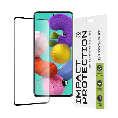 Folie de protectie pentru Samsung Galaxy A51 4G, Techsuit 111D Full Cover / Full Glue Glass