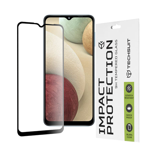 Folie de protectie pentru Samsung Galaxy A12, Techsuit 111D Full Cover / Full Glue Glass