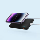 Baterie Externa Baseus Airpow (PPQD090001), USB, Type-C, Micro-USB, 20W, 10000mAh, cu Cablu Type-C, Negru