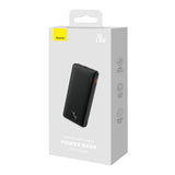 Baterie Externa Baseus Airpow (PPQD090001), USB, Type-C, Micro-USB, 20W, 10000mAh, cu Cablu Type-C, Negru