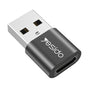 Adaptor Yesido OTG Adapter (GS09), USB to Type-C, Plug & Play, 5Gbps, Negru