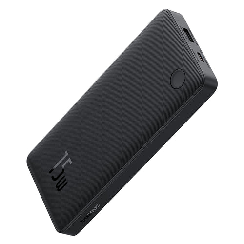 Baterie Externa Baseus Airpow Lite (P10067500123-00), USB, Type-C, 15W, 10000mAh, cu Cable Type-C, 30cm, Negru