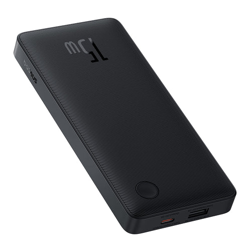 Baterie Externa Baseus Airpow Lite (P10067500123-00), USB, Type-C, 15W, 10000mAh, cu Cable Type-C, 30cm, Negru